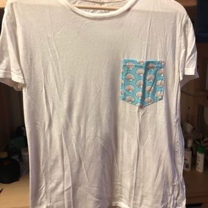 brandy melville white pocket tee